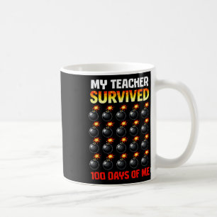 My Teacher Survived 100 Days Of Me Video Game Pixe Coffee Mug