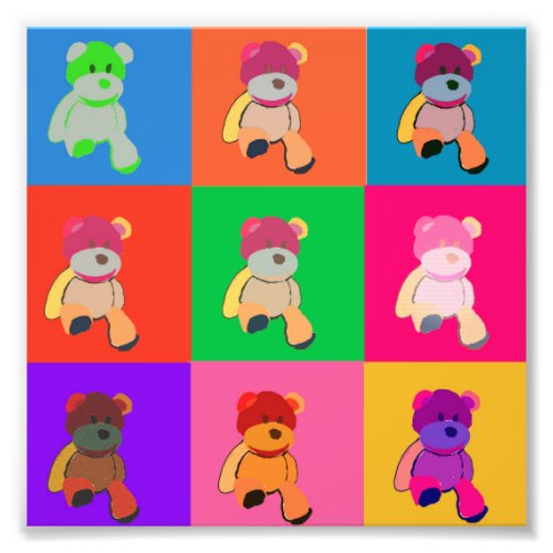 My Teddy Bear Pop Art Photo Print
