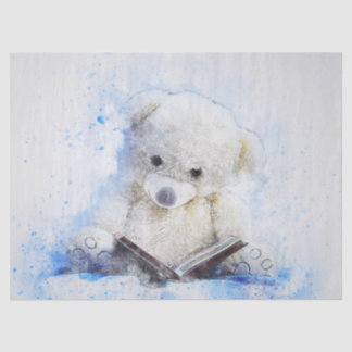My Teddy Bear Watercolor Decoupage Tissue Paper