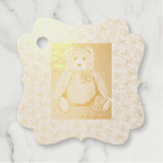 My Teddy! Foil Favor Tags
