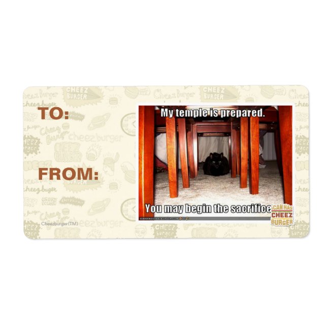 My temple is prepared. label (Front)