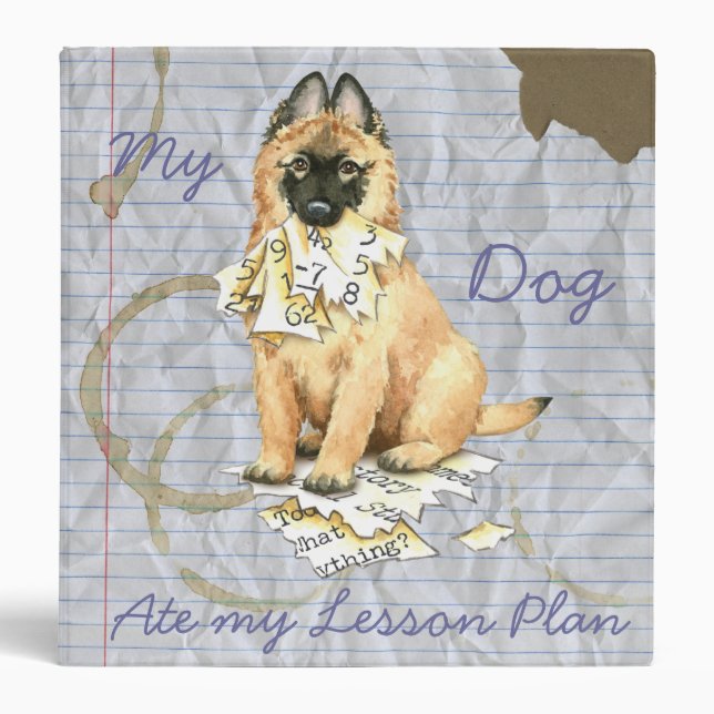 My Tervuren Ate My Lesson Plan 3 Ring Binder (Front)