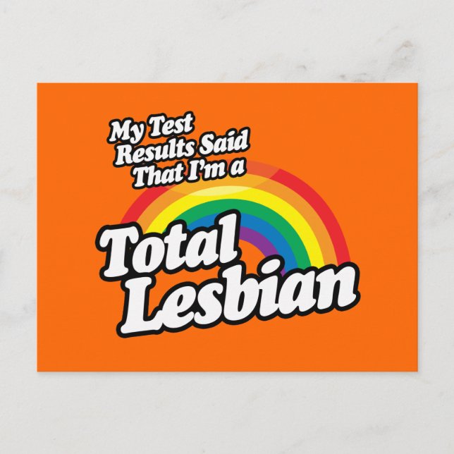 MY TEST RESULTS SAID LESBIAN POSTCARD (Front)