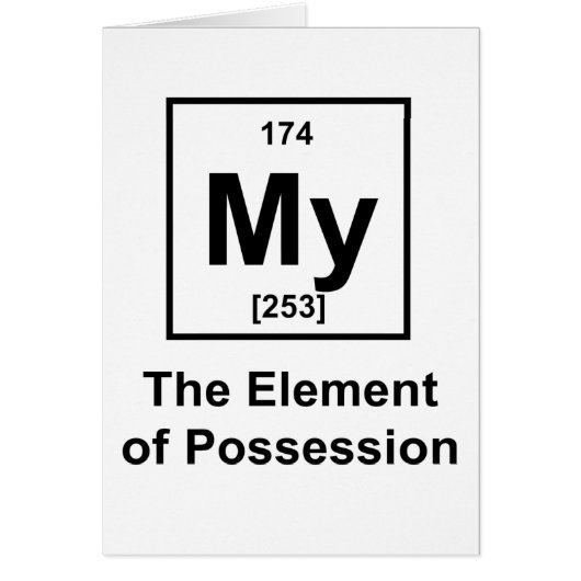 My, The Element of Possession Cards (Front)