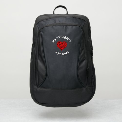 My Therapist Has Paws Saying  Dog Cat Owner Art Port Authority Backpack