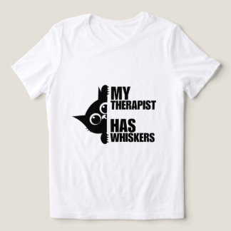 My Therapist Has Whiskers Cat Humor  Tri-Blend Shirt