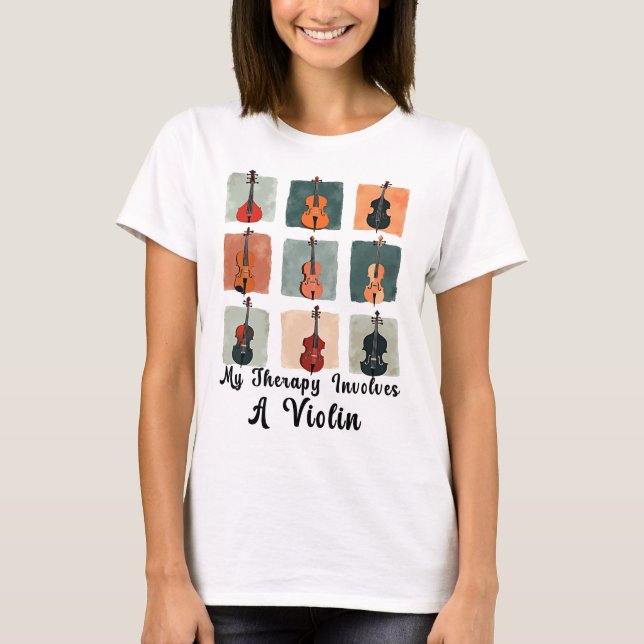 My Therapy Involves A Violin T-Shirt (Front)