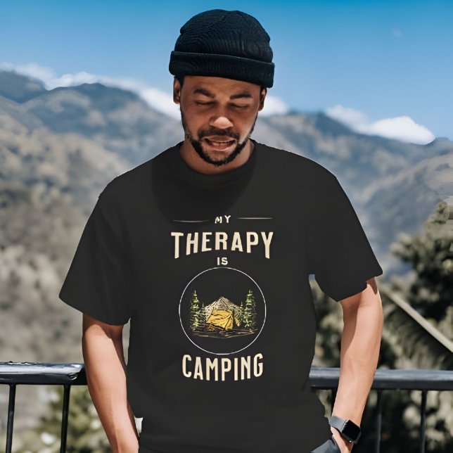 My Therapy Is Camping | Funny Outdoor Camping  T-Shirt (Creator Uploaded)