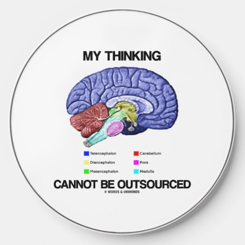 My Thinking Cannot Be Outsourced Brain Anatomy Wireless Charger