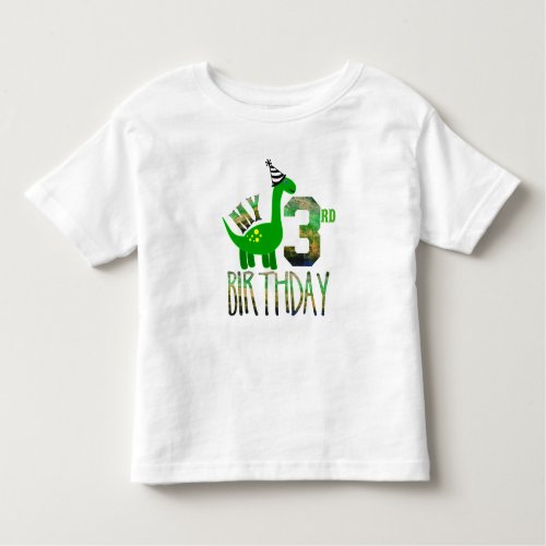My Third Birthday Dinosaur Party Toddler T_shirt