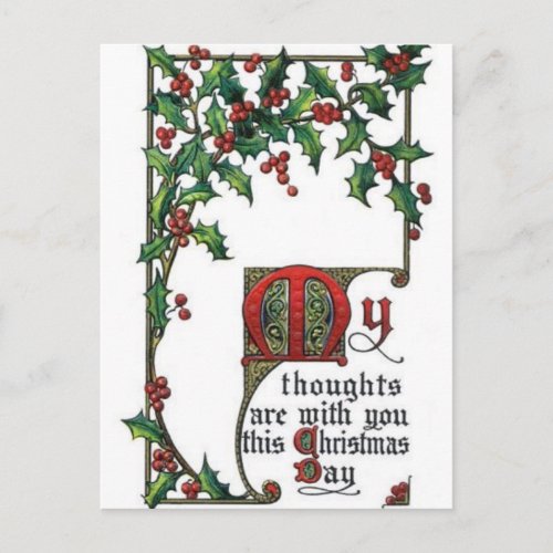 My Thoughts Are With You This Christmas Day Postcard