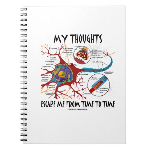 My Thoughts Escape Me Time To Time Neuron Synapse Notebook