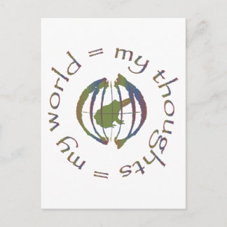 "My Thoughts = My World" Postcard