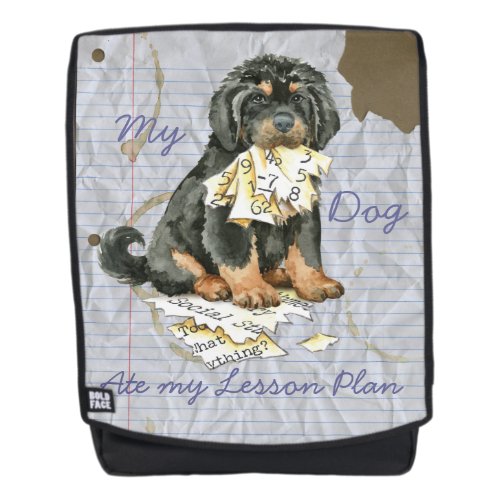 My Tibetan Mastiff Ate My Lesson Plan Backpack