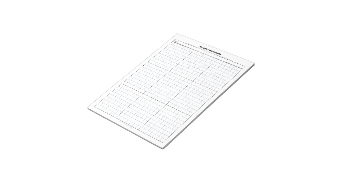 My Tidy Math Paper Notepad | Zazzle