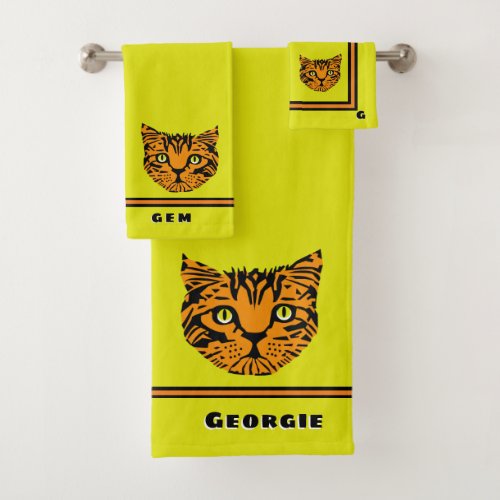 My Tiger Baby Face Personalized Bath Towel Set