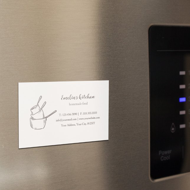 My tiny kitchen Catering Business Card Magnet (Creator Uploaded)