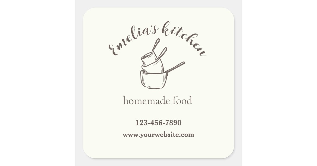 My tiny kitchen Contact Info Sticker | Zazzle