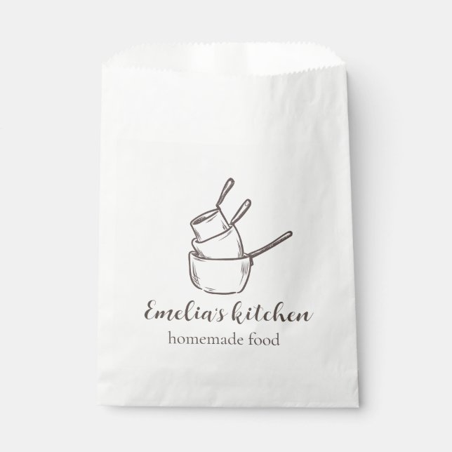My tiny kitchen logo Sticker Favor Bag (Front)
