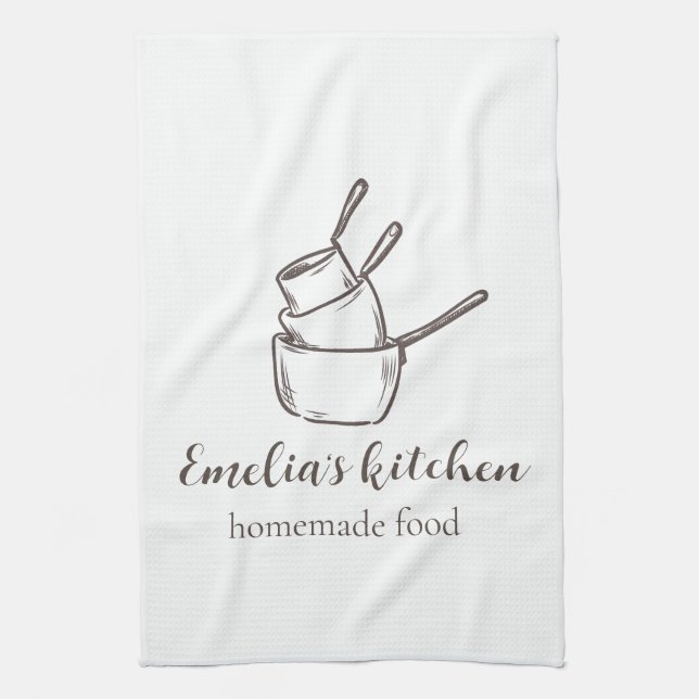 My tiny Kitchen Small Business logo Towel (Vertical)