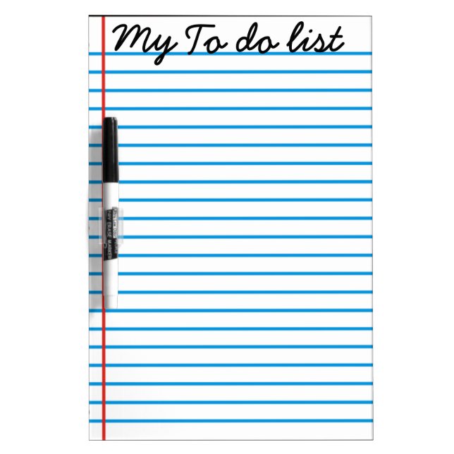 My TO DO LIST - Dry Erase Board (Front)