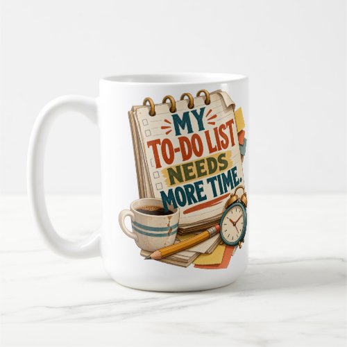 My To-Do List Needs More Time – Funny Productivity Coffee Mug