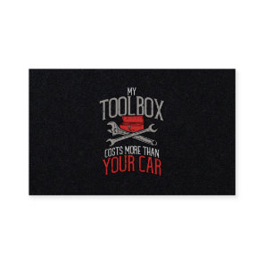 My Toolbox Costs More than Your Car Mechanic Gift Business Card