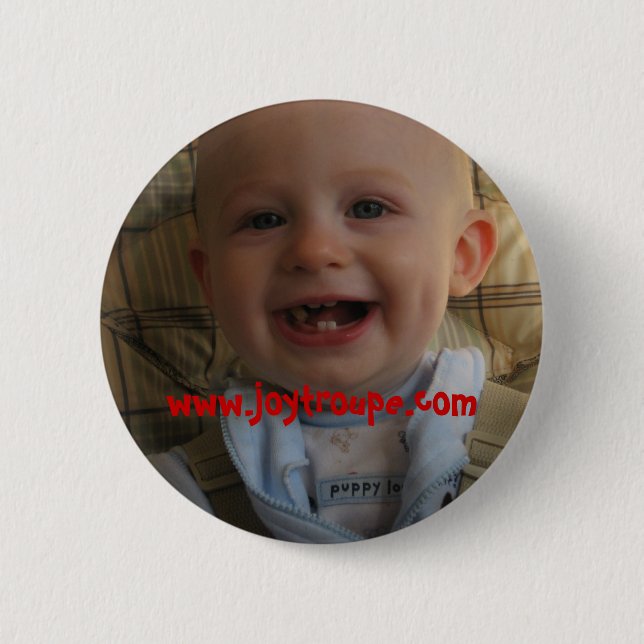 my top teeth, www.joytroupe.com pinback button (Front)