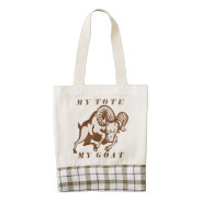 My Tote My Goat Funny Text With Goat Illustration at Zazzle