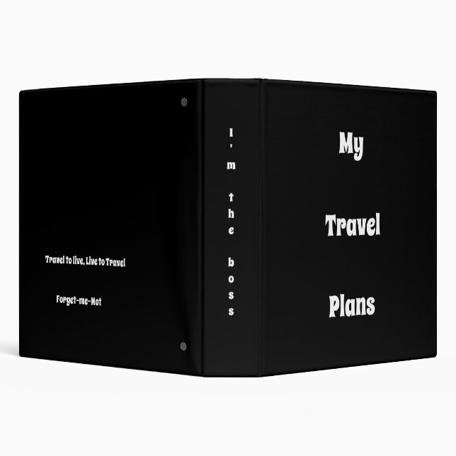 My Travel Plans 3 Ring Binder (Background)