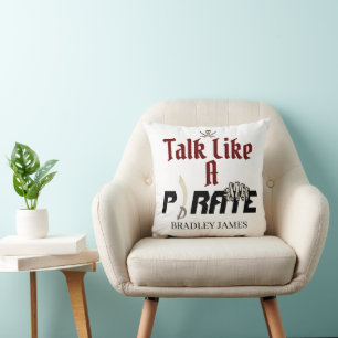 My Treasure International Talk Like a Pirate day Throw Pillow