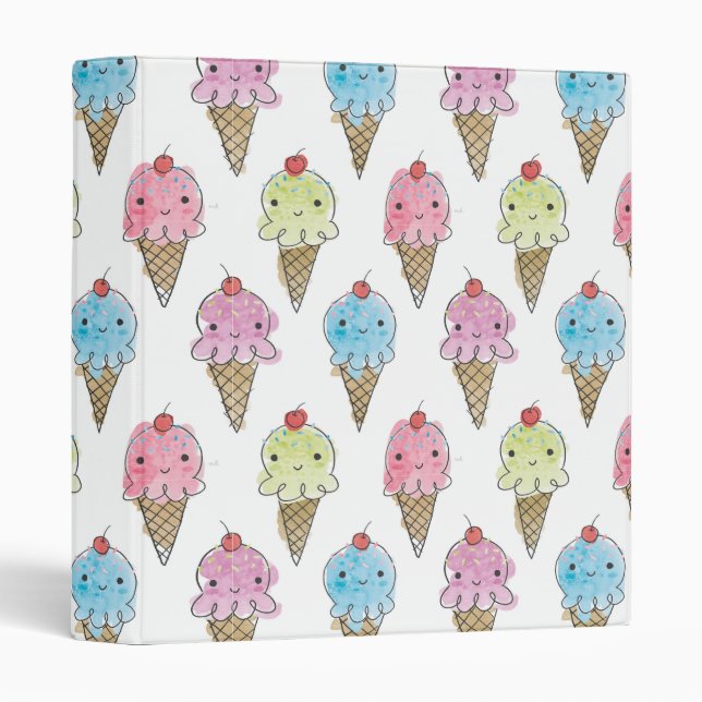 My Treat - Ice Cream 3 Ring Binder (Front/Spine)