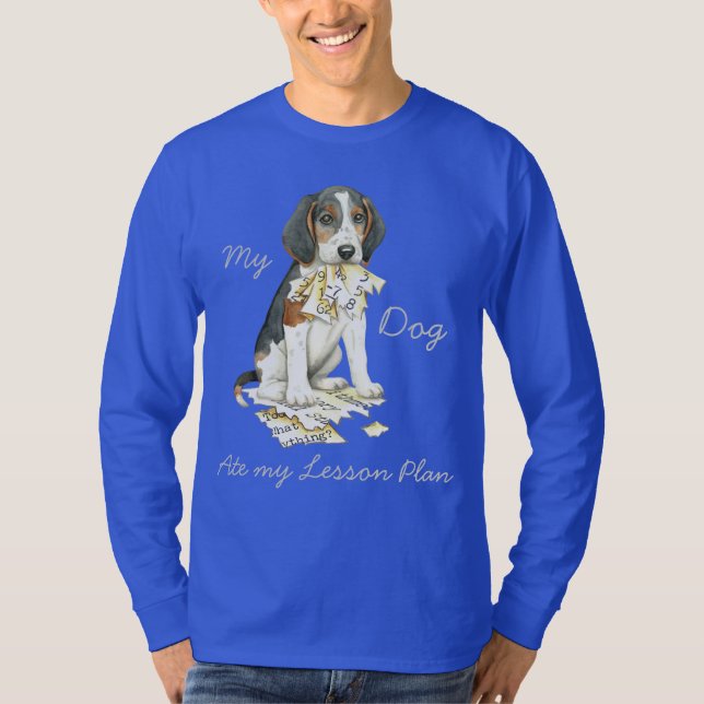 My Treeing Walker Coonhound Ate My Lesson Plan T-Shirt (Front)