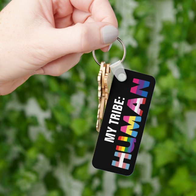 My Tribe Is Human Inclusive Keychain (Hand)