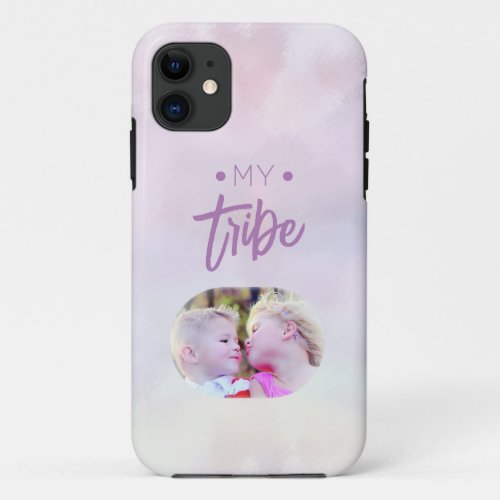 My Tribe Photo Pink Watercolor  iPhone 11 Case