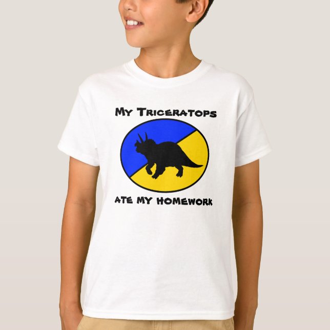 My Triceratops ate my homework T-Shirt (Front)