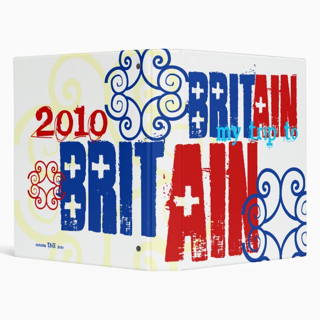 "My Trip to England 2010" British Celtic Flag Binder (Background)