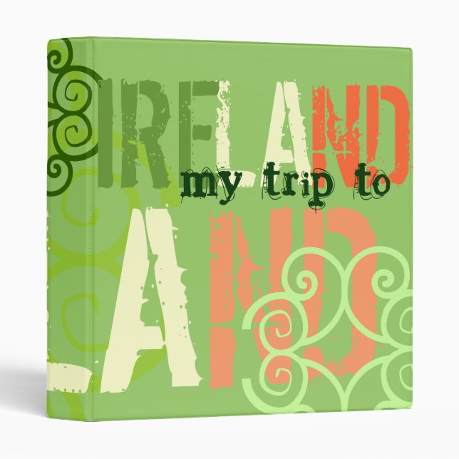 "My Trip to Ireland" Irish Flag Celtic Binder (Front/Spine)