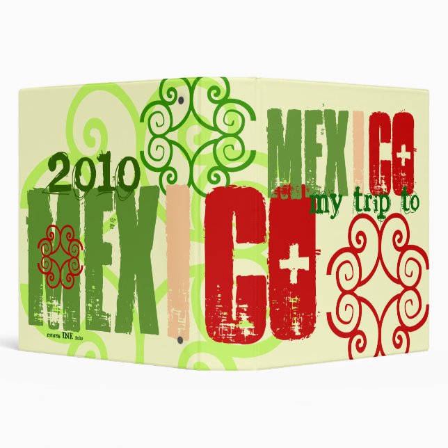 "My Trip to Mexico 2010" Mexican Celtic Flag Binder (Background)