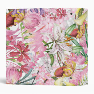 My tropical colorful foliage exotic flower garden 3 ring binder