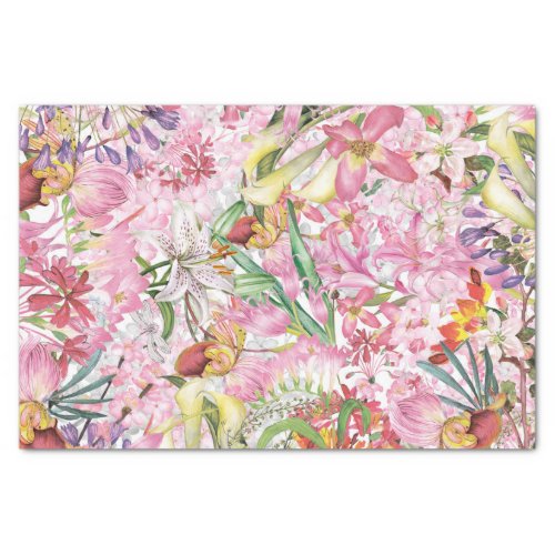 My tropical colorful foliage exotic flower garden tissue paper