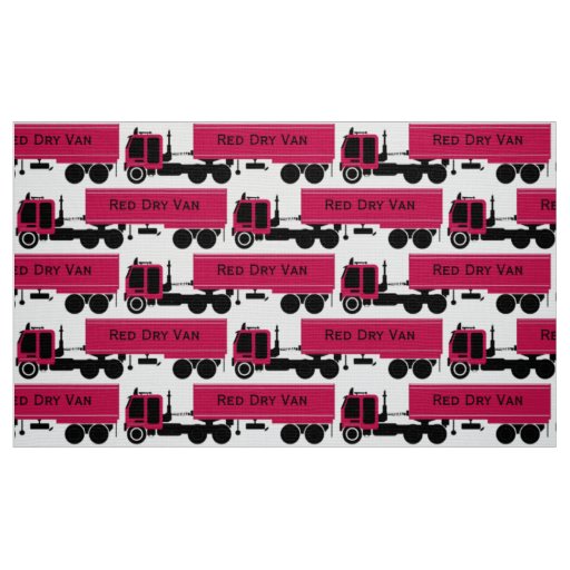 My Trucking Company Novelty Print Fabric