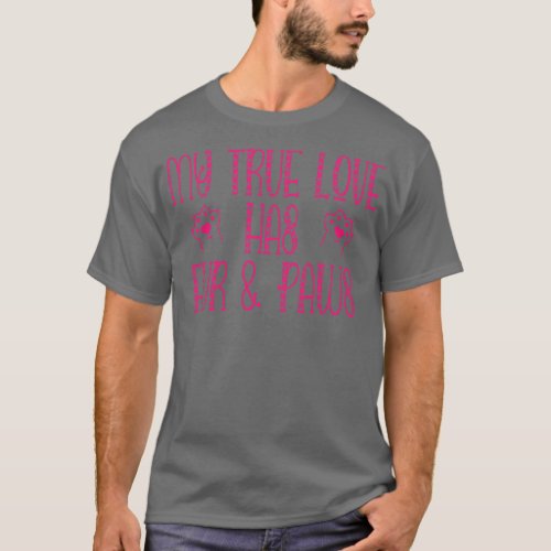 My True Love Had Fur And Paws Cat Lover T_Shirt