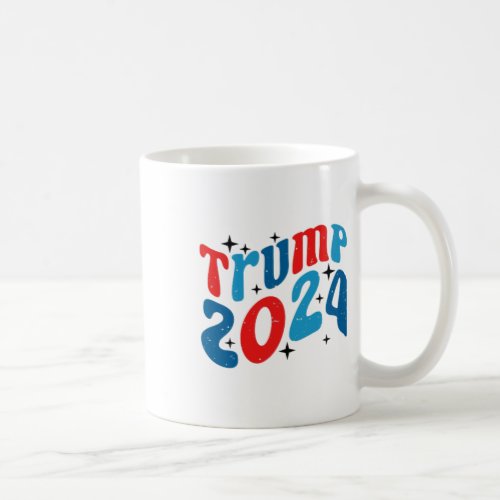 My Trump Era Retro Groovy Trump 2024 Election 4th  Coffee Mug