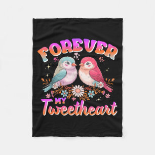 My Tweetheart Forever Valentines Day Love Couple B Fleece Blanket