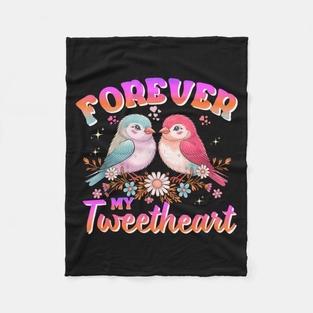 My Tweetheart Forever Valentines Day Love Couple B Fleece Blanket (Front)