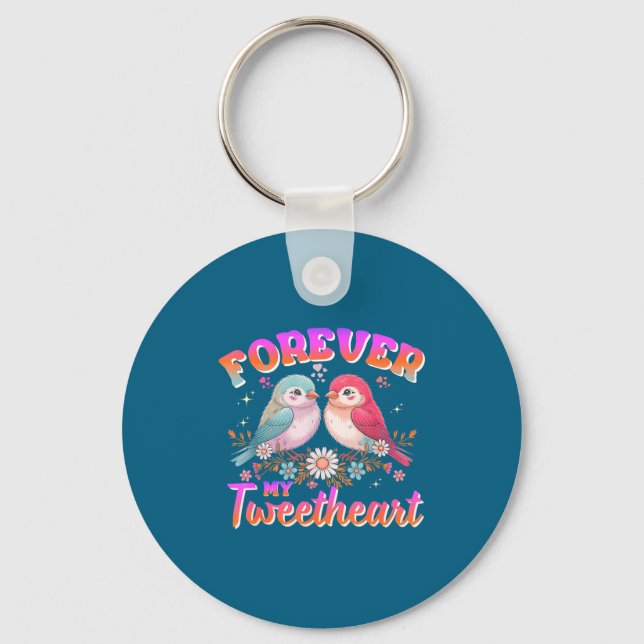 My Tweetheart Forever Valentines Day Love Couple B Keychain (Front)