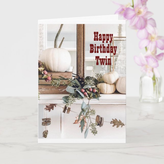 **MY TWIN** ON YOUR SPECIAL DAY CARD (Orchid)