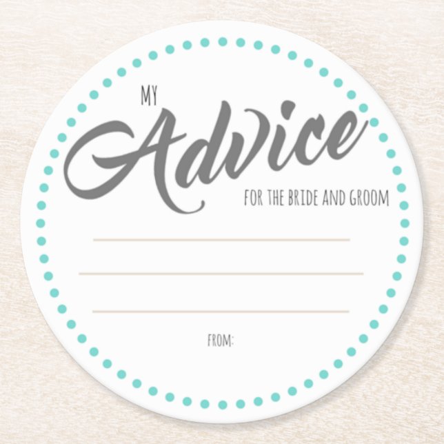 My "Two Cents" Round Paper Coaster (Front)