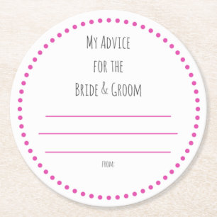 my "two cents" round paper coaster